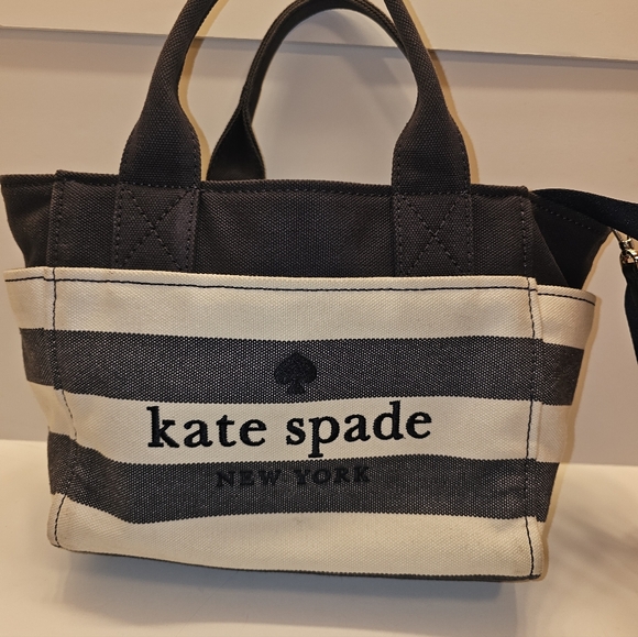 Kate Spade Black and Cream Canvas Tote - Picture 7 of 16